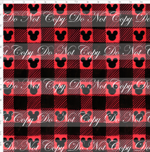 PREORDER - Christmas Elements - Buffalo Plaid - Red - with Heads