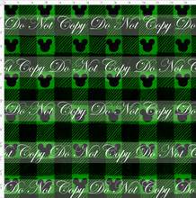 PREORDER - Christmas Elements - Buffalo Plaid - Green - with Heads