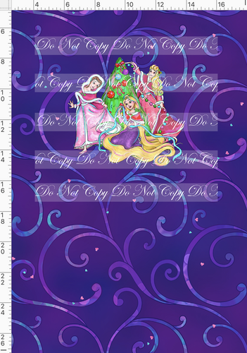 Retail - Holiday Princess Cheer - Belle, Hair, Sleep - Panel - Purple - CHILD