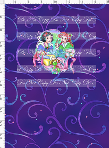 Retail - Holiday Princess Cheer - Mermaid and Snow - Panel - Purple - CHILD
