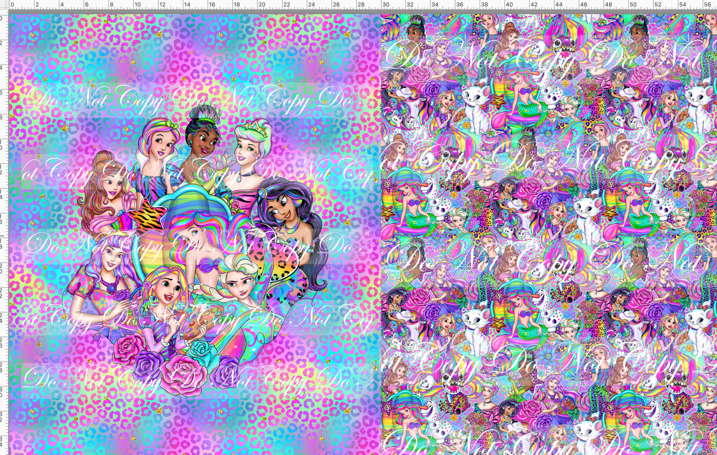 CATALOG - PREORDER R74 - LF Princesses - Toddler Blanket Topper