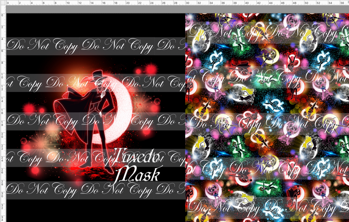 CATALOG - PREORDER R83 - Moonlight - Tuxedo Mask - Toddler Blanket Topper