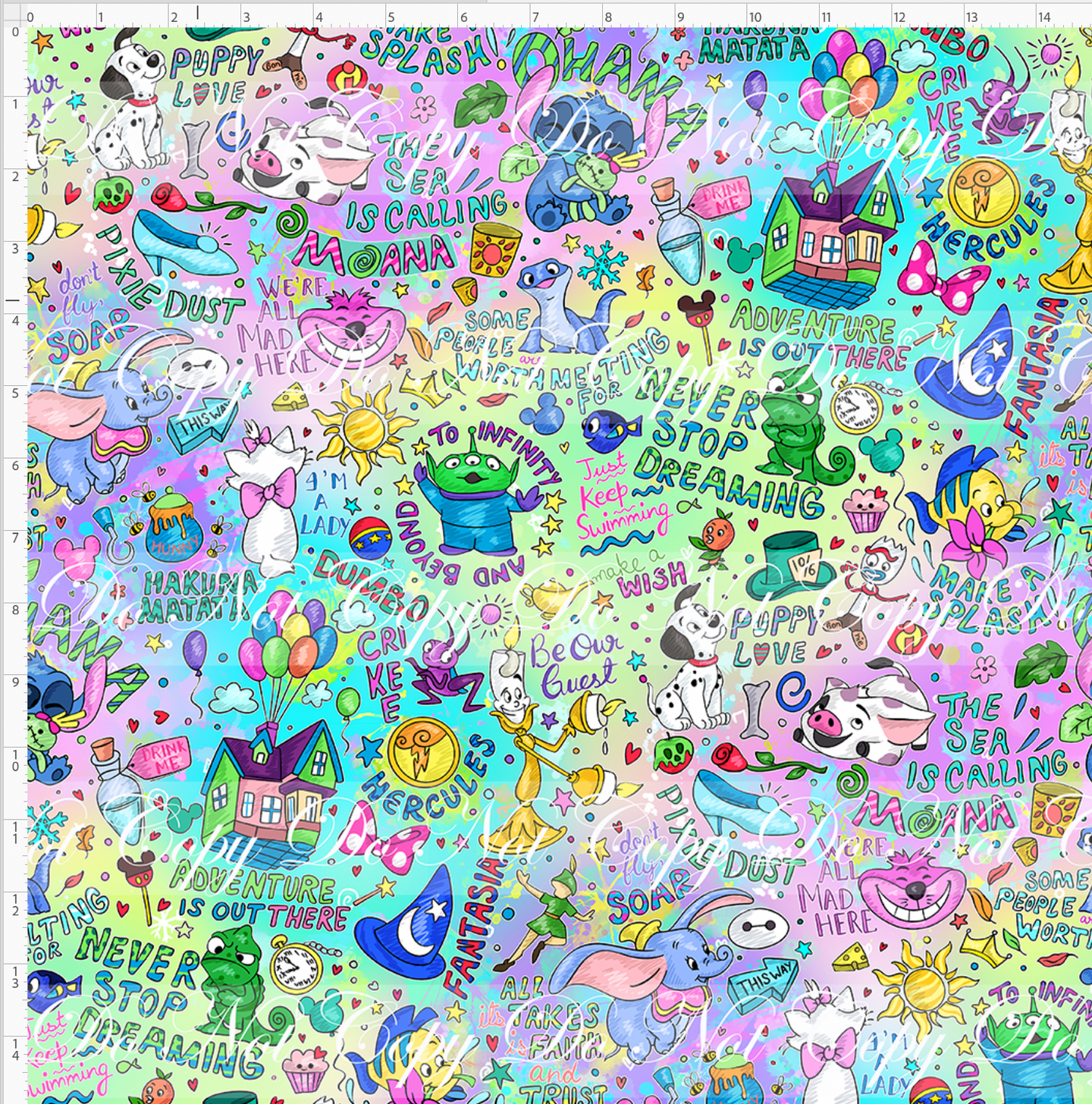 Retail - Doodles - Rainbow - REGULAR SCALE