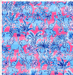 PREORDER - NON EXCLUSIVE - Preppy - Elephant Jungle - Blue and Pink  - REGULAR SCALE