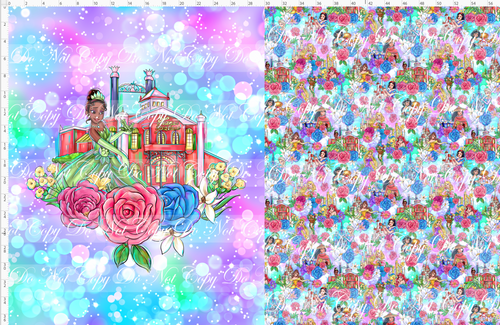 CATALOG - PREORDER R85 - Princess Castles - Toddler Blanket Topper - Frog Princess