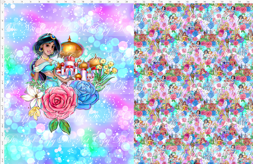 CATALOG - PREORDER R85 - Princess Castles - Toddler Blanket Topper - Arabian Princess