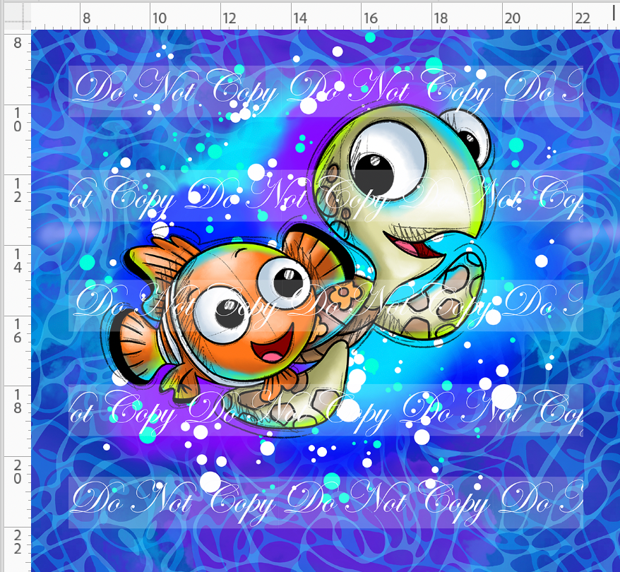 CATALOG - PREORDER R87 - Clown Fish - Turtle - Panel - ADULT