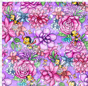 CATALOG - PREORDER R87 - Festive Flowers - Bee Floral - Purple - LARGE SCALE