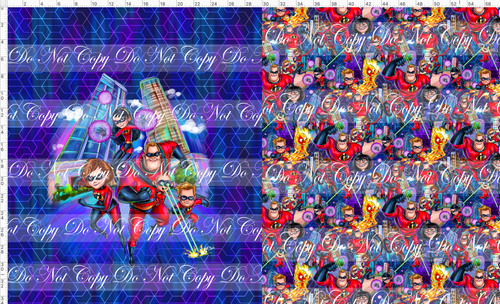 CATALOG - PREORDER R87 - Family of Heroes - Toddler Blanket Topper - Everyone