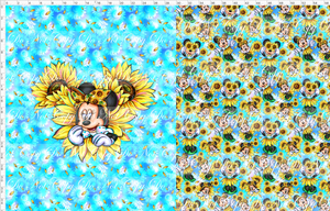PREORDER - STAND TALL WITH UKRAINE - Minnie Sunflower - Toddler Blanket Topper - Sunflower Head