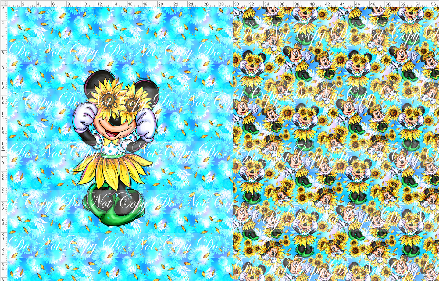 PREORDER - STAND TALL WITH UKRAINE - Minnie Sunflower - Toddler Blanket Topper - Sunflower Eyes