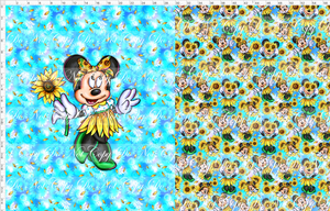 PREORDER - STAND TALL WITH UKRAINE - Minnie Sunflower - Toddler Blanket Topper - Dancing