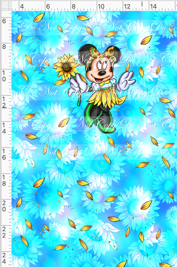 PREORDER - STAND TALL WITH UKRAINE - Minnie Sunflower - Panel - Dancing - CHILD