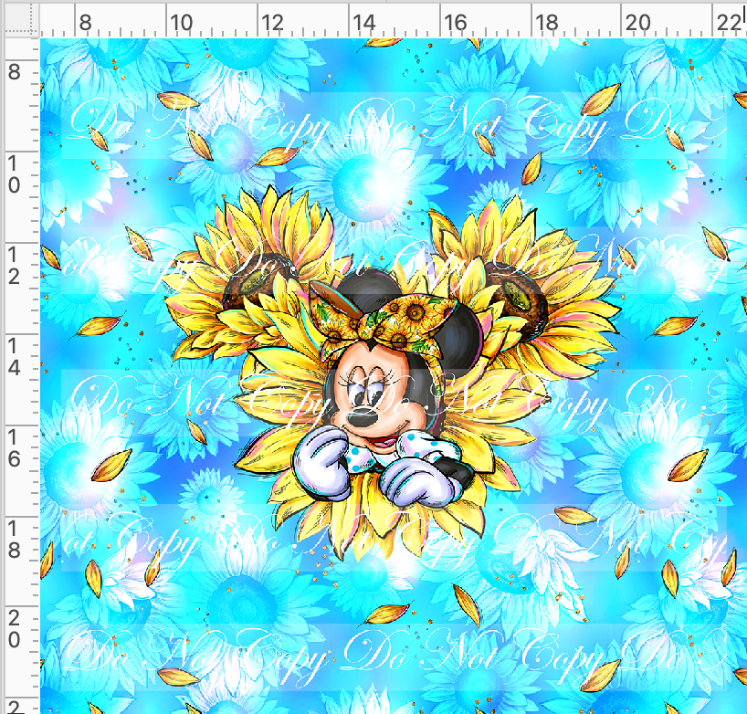 PREORDER - STAND TALL WITH UKRAINE - Minnie Sunflower - Panel - Sunflower Head - ADULT