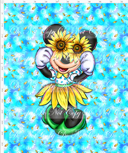 PREORDER - STAND TALL WITH UKRAINE - Minnie Sunflower- Adult Blanket Topper - Sunflower Eyes