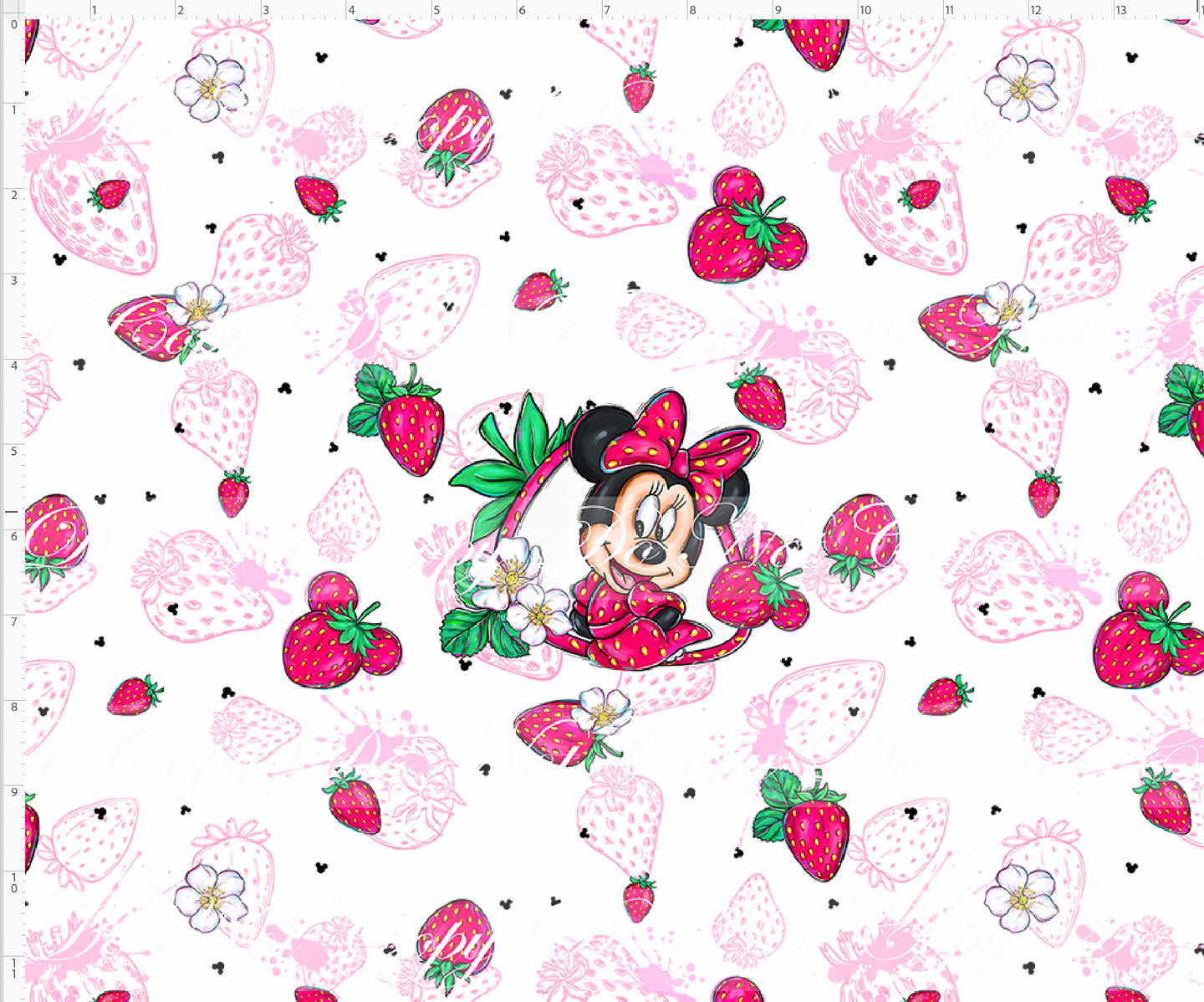 PREORDER - Everyday Essentials - Minnie Strawberry - CUP CUT - Half Body