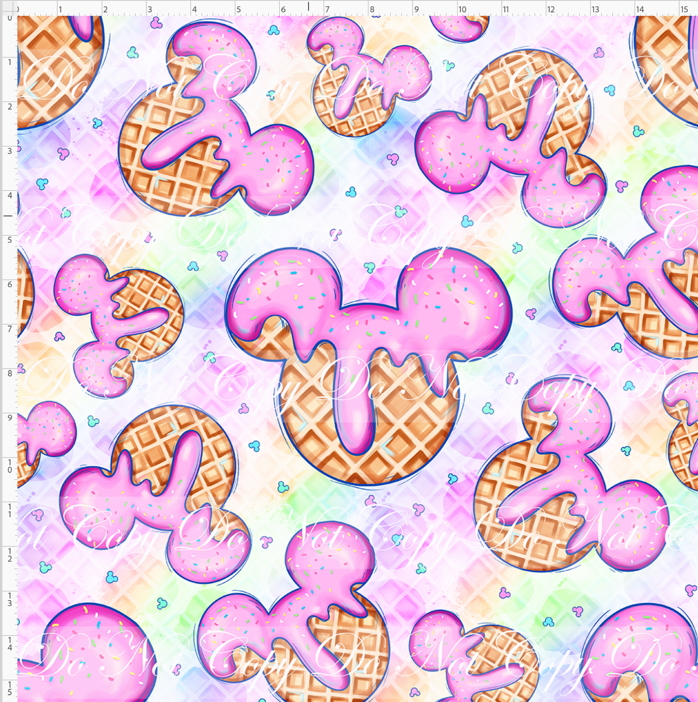 Retail - Ice Cream Social - Mouse Waffle - LARGE SCALE