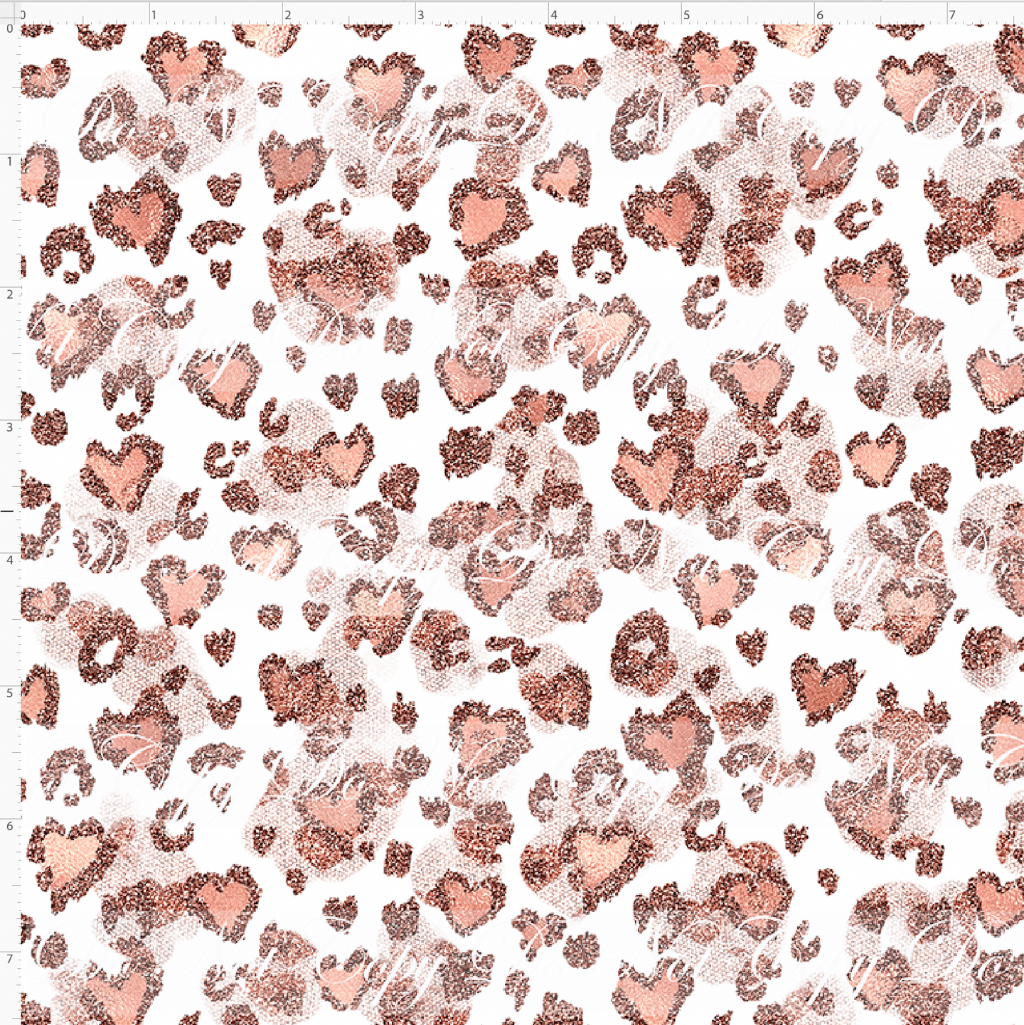 PREORDER - Rose Gold Mouse - Leopard Hearts - White  - SMALL SCALE