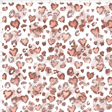 PREORDER - Rose Gold Mouse - Leopard Hearts - White  - REGULAR SCALE