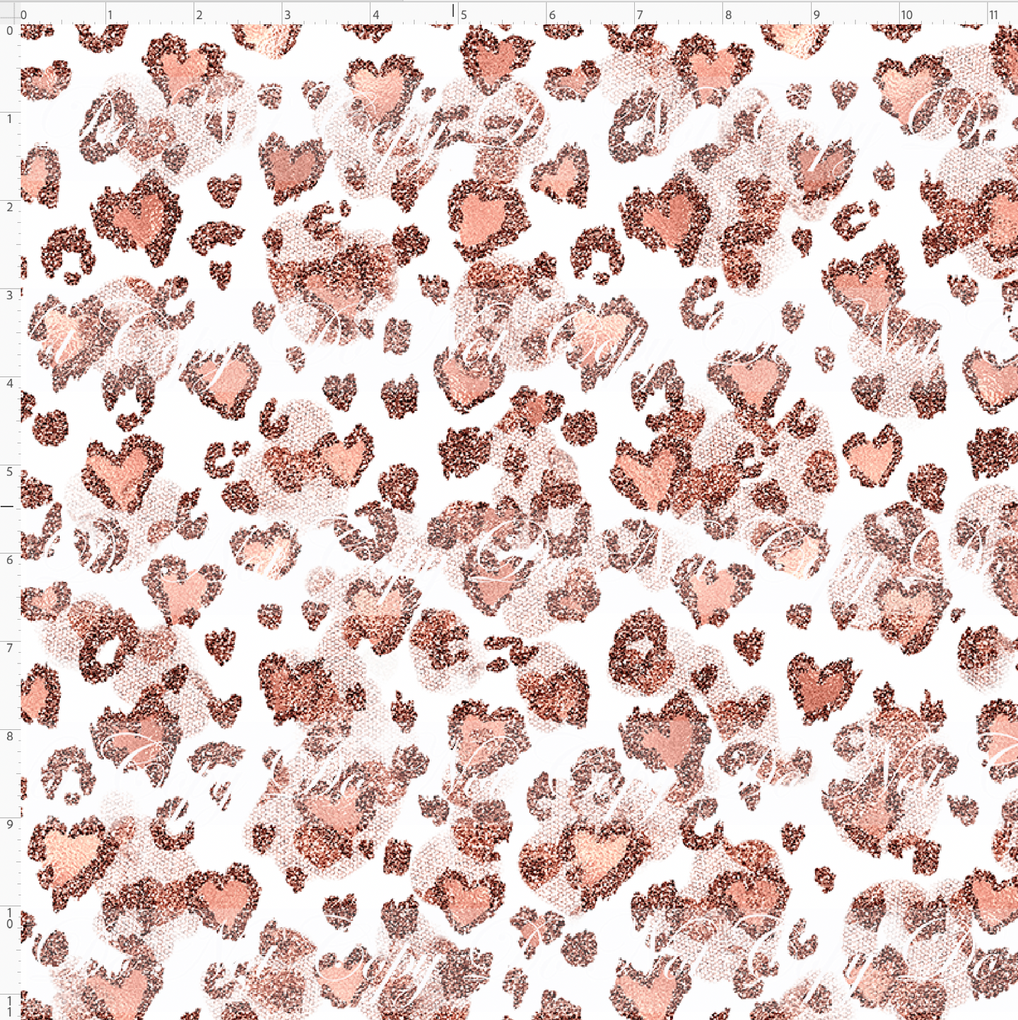 PREORDER - Rose Gold Mouse - Leopard Hearts - White  - REGULAR SCALE