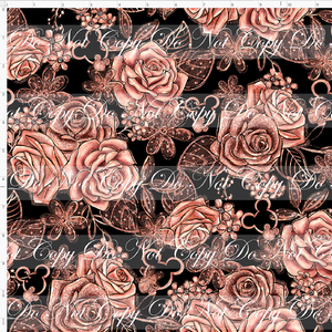 PREORDER - Rose Gold Mouse - Floral - Black - REGULAR SCALE