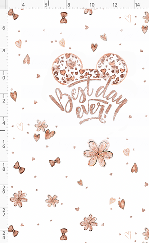 Retail - Rose Gold Mouse - Panel - Best Day - White - CHILD
