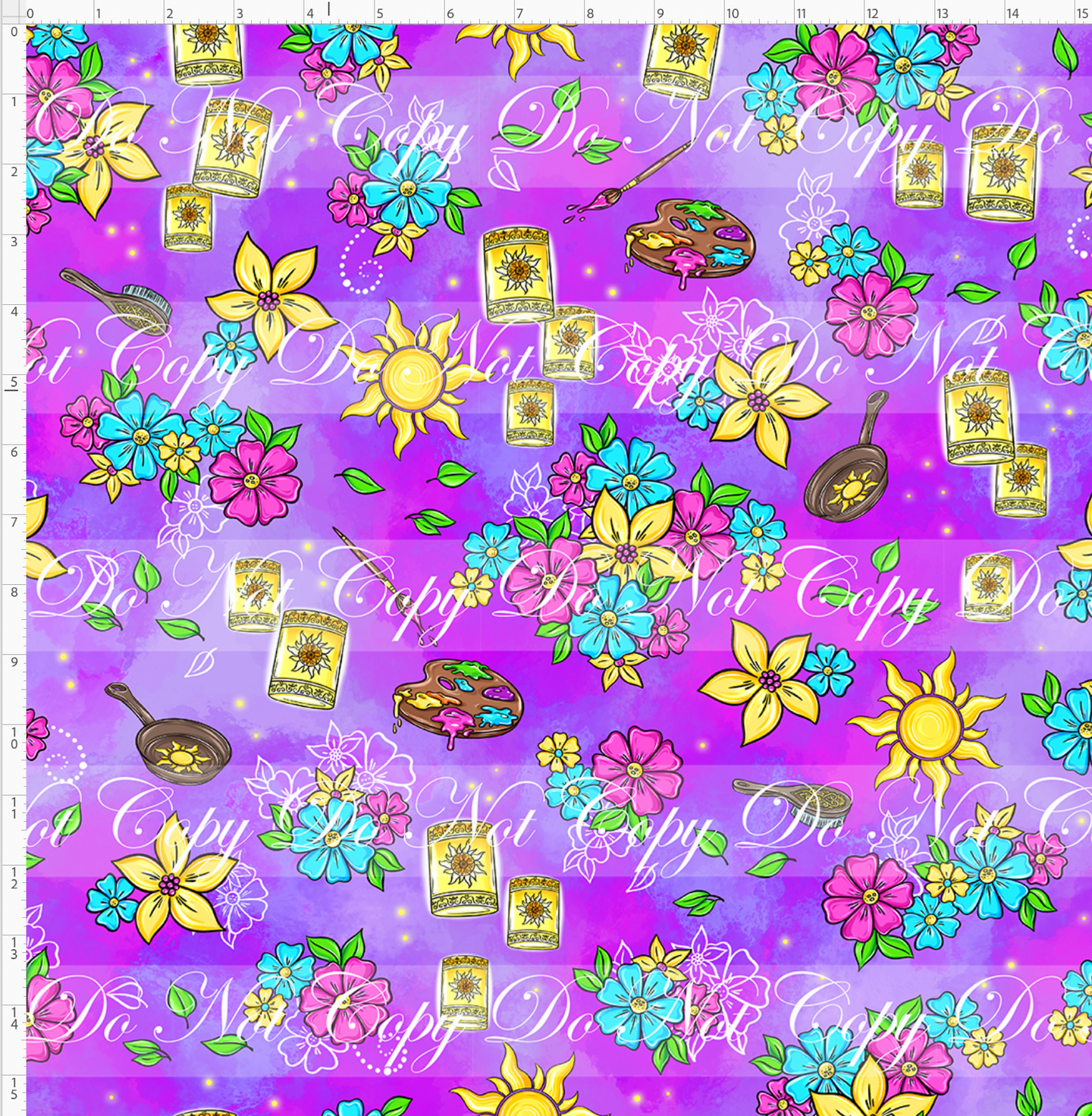 CATALOG - PREORDER R94 - Sundrop Flower - Coordinate - Purple - LARGE SCALE