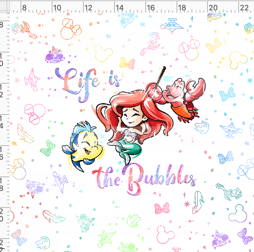 CATALOG - PREORDER R95 - Cutie Doodles - Mermaid - White - ADULT