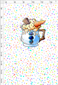 CATALOG - PREORDER - Hot Cocoa - Panel - White - Snowman Cup - CHILD