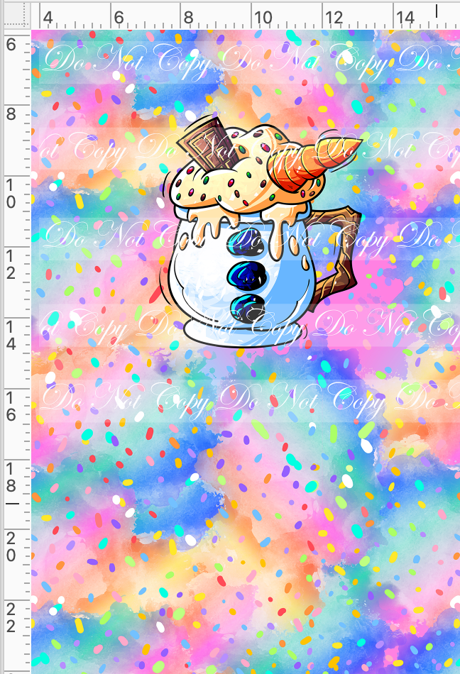 Retail - Hot Cocoa - Panel - Colorful - Snowman Cup - CHILD