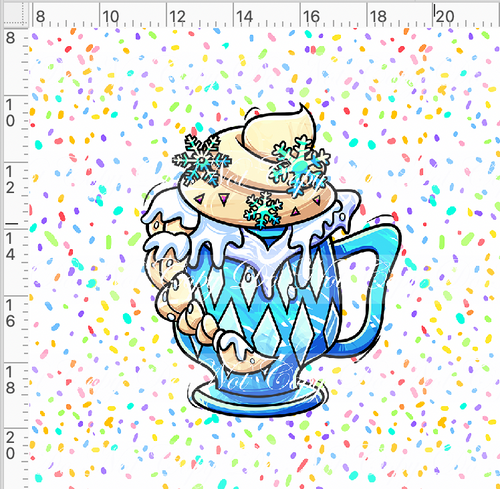 CATALOG - PREORDER - Hot Cocoa - Panel - White - Snow Queen Cup - ADULT