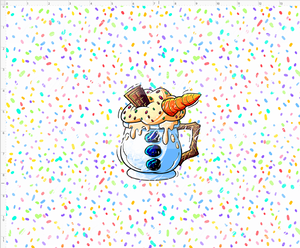 CATALOG - PREORDER - Hot Cocoa - CUP CUT - Snowman Cup - White