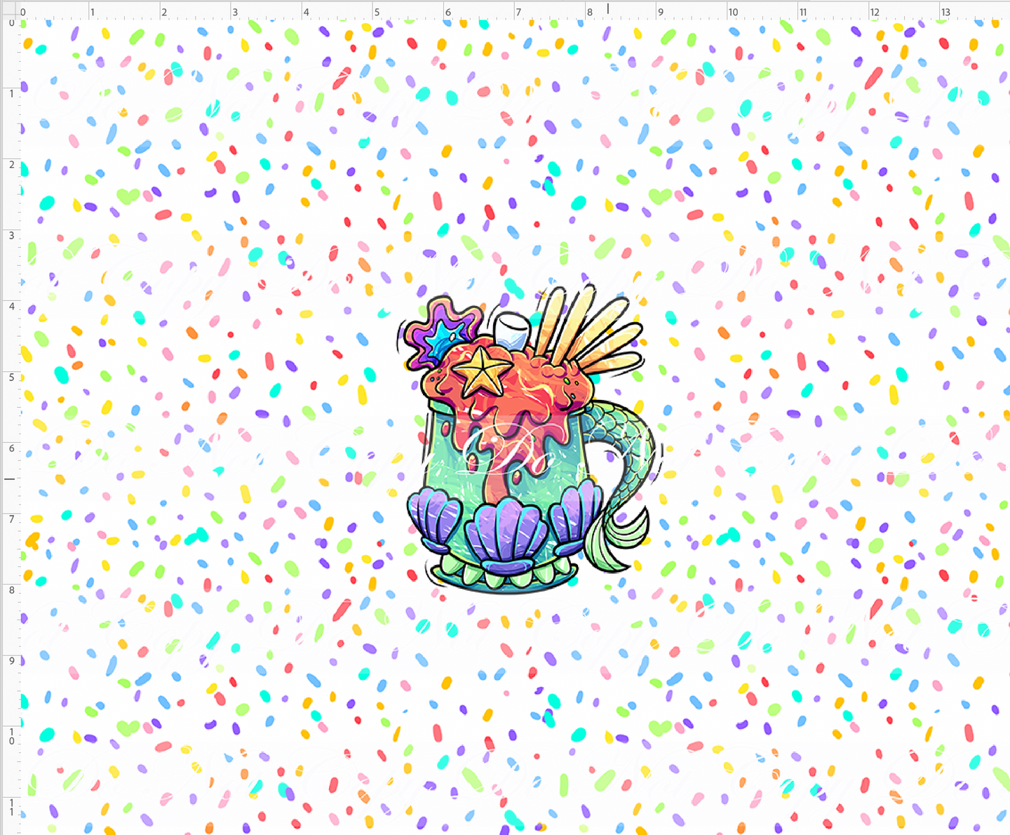 CATALOG - PREORDER - Hot Cocoa - CUP CUT - Mermaid Cup - White