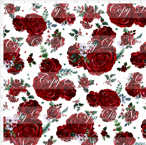Retail - Christmas Red Rose Floral - LARGE SCALE
