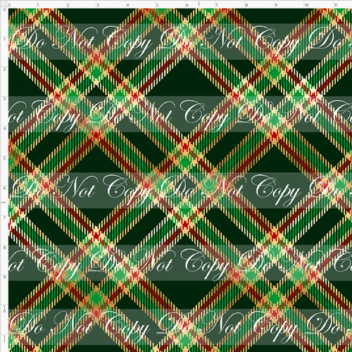 PREORDER - Green Red and Gold Foil Plaid