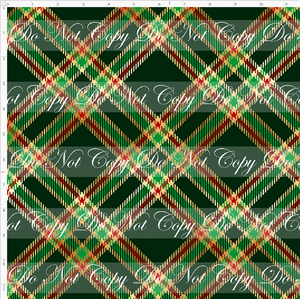 Retail - Green Red and Gold Foil Plaid