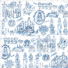 PREORDER - Haunted Toile - Main - Blue - REGULAR SCALE