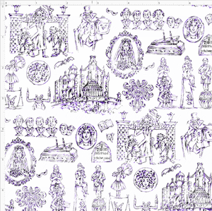 CATALOG - PREORDER R95 - Haunted Toile - Main - Purple - SMALL SCALE