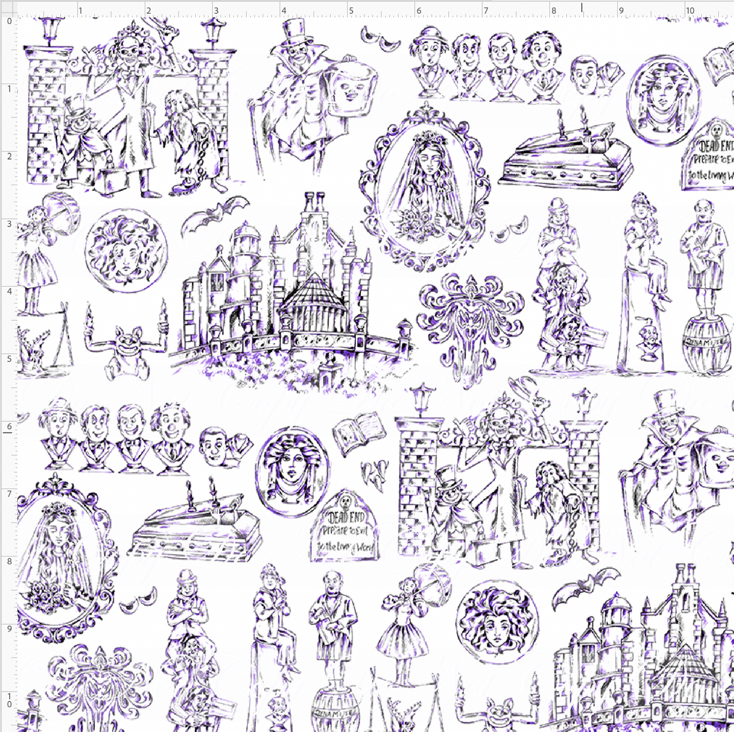 CATALOG - PREORDER R95 - Haunted Toile - Main - Purple - REGULAR SCALE