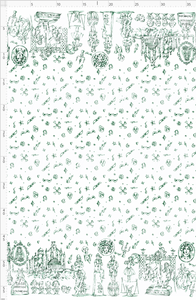 CATALOG - PREORDER R95 - Haunted Toile - Double Border - Green