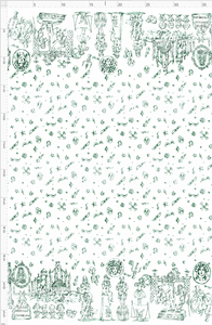 Retail - Haunted Toile - Double Border - Green
