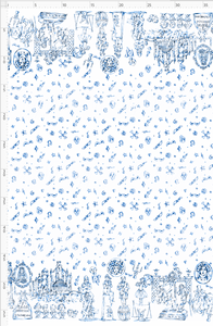 CATALOG - PREORDER R95 - Haunted Toile - Double Border - Blue