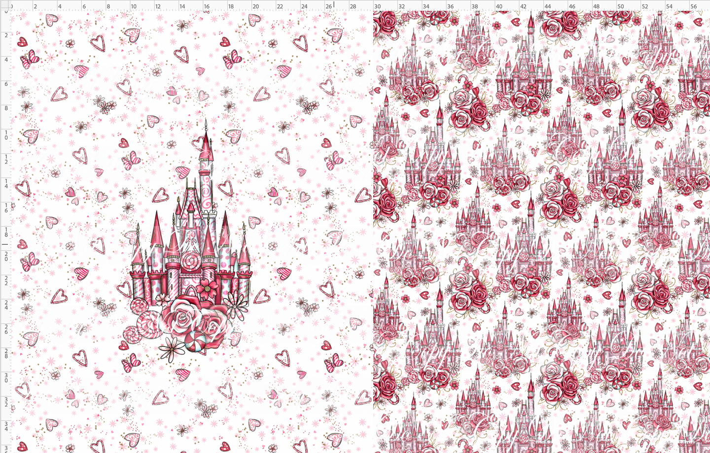 CATALOG - PREORDER - Peppermint Mouse - Toddler Blanket Topper - Castle