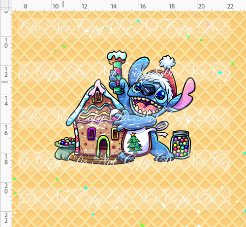 PREORDER - Gingerbread 626 - Panel - House - Waffle - ADULT