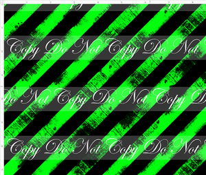 PREORDER - Countless Coordinates  - Grunge Stripes - Diagonal - Black Lime Green