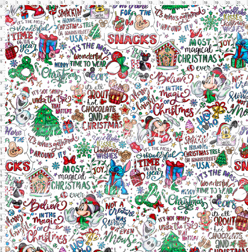 PREORDER - Christmas Mouse Favorite Doodles - Main - White - LARGE SCALE