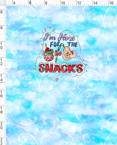 Retail - Christmas Mouse Favorite Doodles - Panel - Blue - Snacks - CHILD
