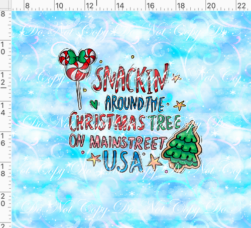 Retail - Christmas Mouse Favorite Doodles - Panel - Blue - Mainstreet - ADULT