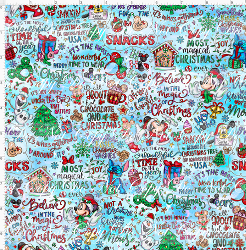 PREORDER - Christmas Mouse Favorite Doodles - Main - Blue - MINI SCALE