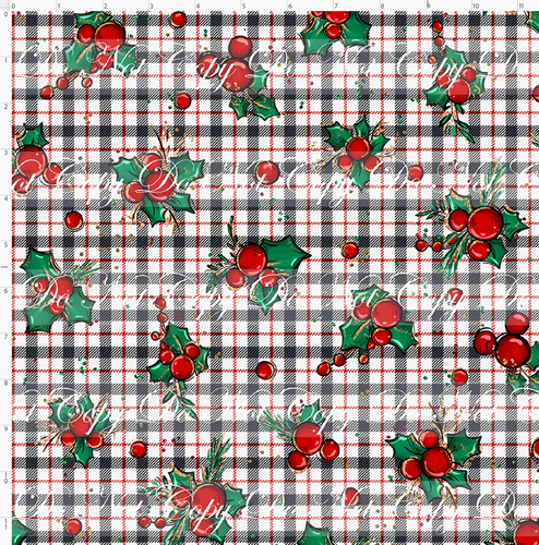 PREORDER - Christmas Mouse Classic - Holly - Plaid - REGULAR SCALE